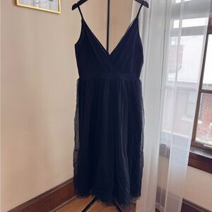 Express Navy Mesh Cocktail Dress